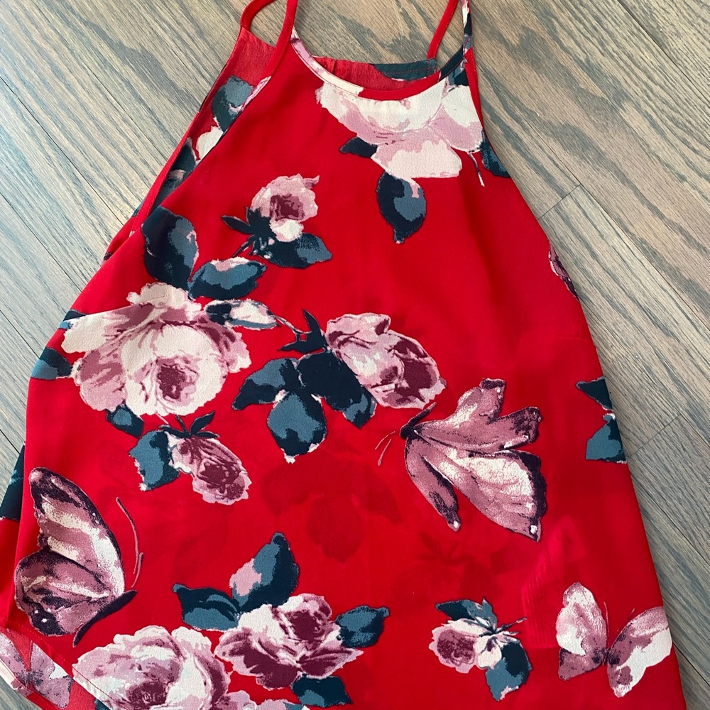 Medium Abercrombie High Neck Flowy Tank Top